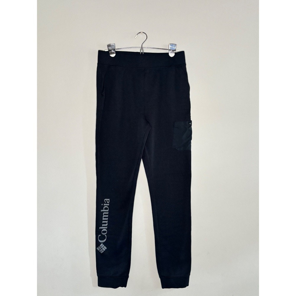 Columbia Black Jogger Sweatpants Athleisure‎ Tapered Logo Lounge XL